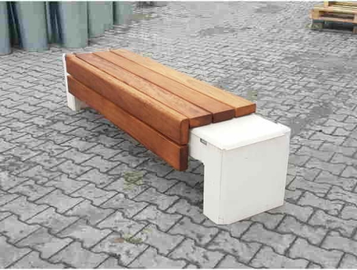 Ławka Betonowa 00465B Szara